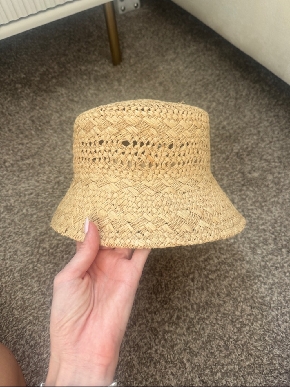 Lack Of Color Natural Straw Bucket Hat